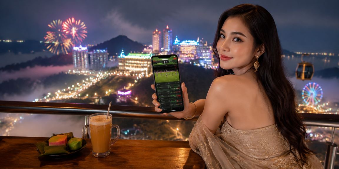 Permainan kasino mudah alih mratm88 bergaya Genting Highlands suasana malam