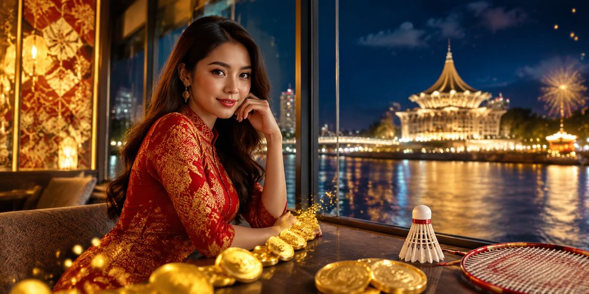 mratm88 casino entertainment set in a Kuching Sarawak city vibe
